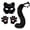 Black, variant on FASHOFT Cat Cosplay Halloween Set Face Paws Gloves Tail Furry Animal Role Play Masquerade Party Fancy Dress Up Outfit Halloween One Size