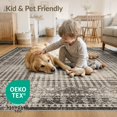 thumbnail image 4 of ODIKA Throw Large Checkered Vintage Distressed Decorative Motifs Couch Non-Slip Chair-Friendly for Home Office, Gaming Room, Under Desk, 4 of 7