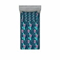 thumbnail image 2 of Ambesonne Tropical Fitted Sheet & Pillow Sham Set, Hawaii Exotic Arrangement, Queen, Multicolor, 2 of 3