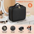thumbnail image 2 of Bolsa de maquillaje IPOW Travel con espejo LED, 3 ajustes de luz, color negro, 2 of 8