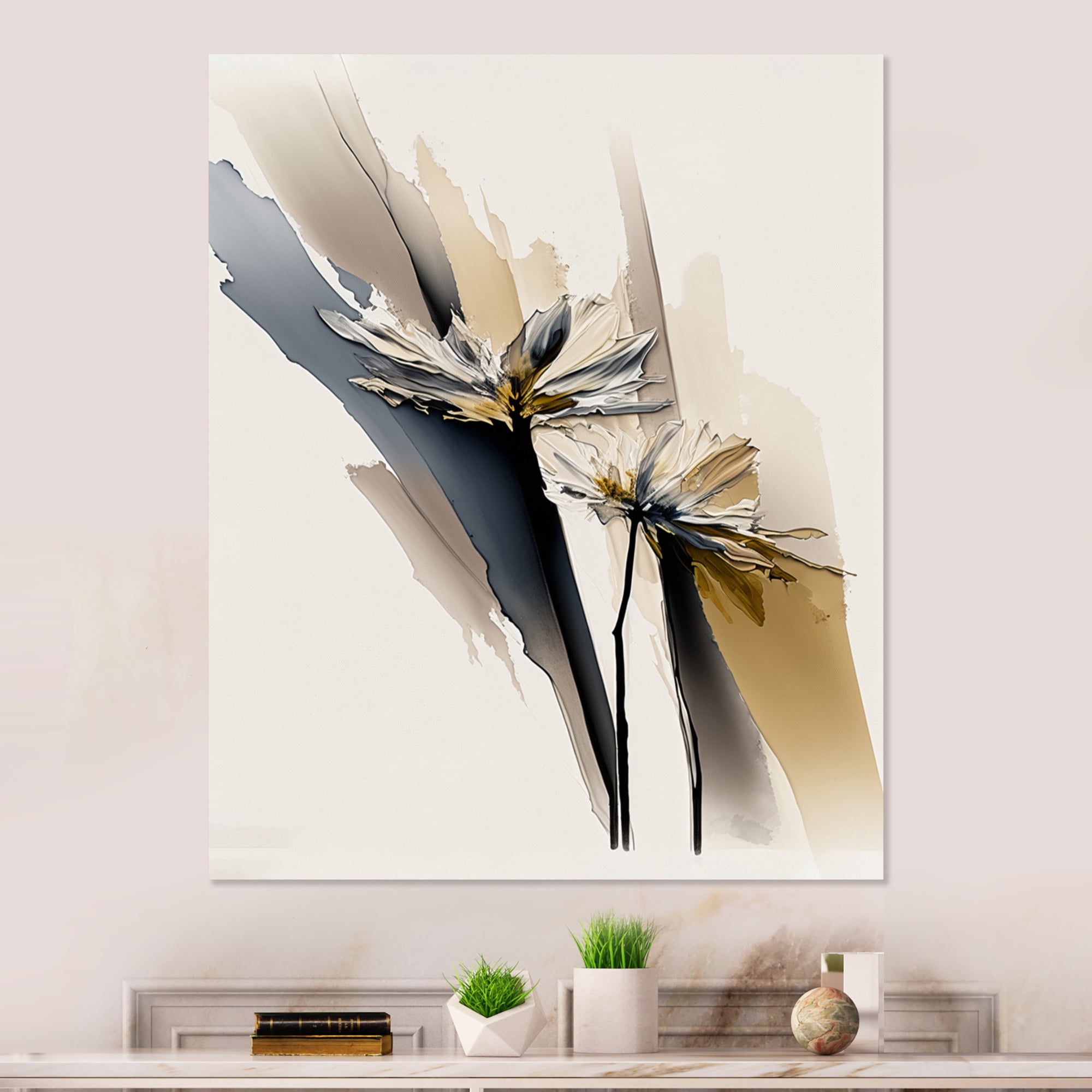 Designart Multicolor Gerbera Hyperrealistic Flowers II Canvas Wall Art