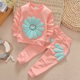 thumbnail image 2 of HCNTES Baby Girl Clothes Winter Girls Clothes Toddler Girl Clothes Outfits Long Sleeve Sweatshirt Tops + Pants Sunflower Clothes Set, 2 of 7
