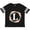 Football Black and White, variant on Monogram Letter L Rose Floral Wreath Gift Girls Toddler T-Shirt