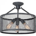 thumbnail image 1 of Quoizel Wilder Large Semi Flush Mount in Mottled Black, 1 of 6