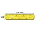 thumbnail image 3 of SLYNSHome Transparent Ruler Color Plastic Rulers 8 inch Ruler with Centimeters,Millimeter and Inches Office Supplies - Yellow, 3 of 4