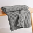 thumbnail image 4 of Levtex Home - Cloud Waffle - Throw - Waffle Textured - Grey - Throw (50x60in.) - Cotton, 4 of 5