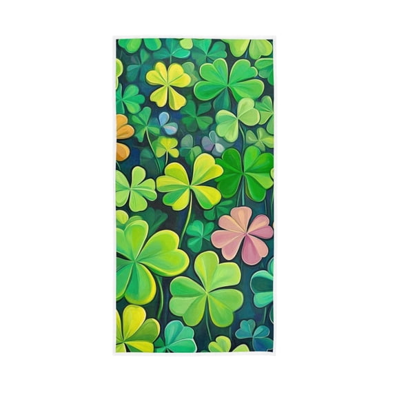 Bright Four Leaf Clover Face Towel Absorbent Hand Towels Bath Sport Gym