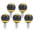 thumbnail image 1 of Lot de 5 boutons de traction en carton synthétique, 50 x 45 mm, accessoire de rechange pour exercices, noir et jaune, M16, 1 of 5