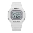 thumbnail image 3 of Resicozy Watches for Women Fashion Multifunction Watch EL Backlight Digital Chronograph Watch Strap Square/Round Watches White, 3 of 10