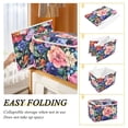 thumbnail image 2 of Yayeee Collapsible Cube Storage Bin with Lid Fabric Closet Decorative Basket with Handles, Vibrant Pink Floral Pattern, 2 of 7