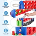 thumbnail image 4 of Giant 4-in-1 Floor Game Set – Four in a Row, Basketball, Golf & Ring Toss – 3-Level Height Adjustable – Includes Carry Bag & Mesh Pocket – Jumbo Indoor Outdoor Board Game for Families, 4 of 8