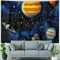 thumbnail image 4 of Orinice Solar System Planets Star Tapestry Wall Hanging Unique Style Home Wall Decor Art Living Room Bedroom Apartment Farmhouse Dorm 60x50inch, 4 of 6