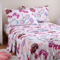 thumbnail image 1 of Pink Moon Unicorn Kids Sheet Set Full Piece Cute Printed Microfiber Bed Sheets for Girls Deep Pocket, 1 of 7