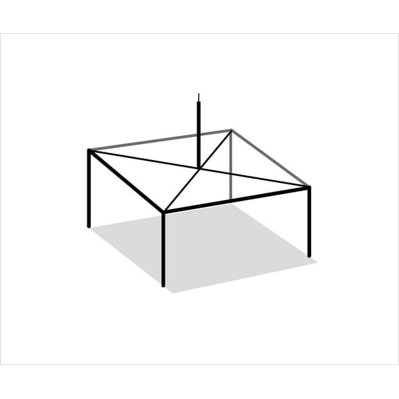 TentandTable 15' x 15' High Peak Outdoor Party Canopy Tent FRAME ONLY, White Waterproof