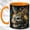 Orange, variant on Moon Rabbit Coffee Mug, Celestial Animal Mug, Ceramic 11 oz
