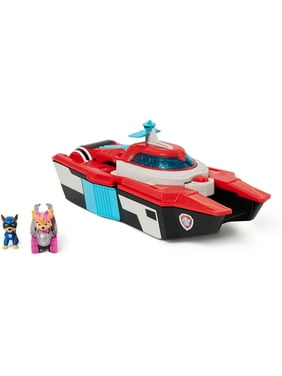 PAW Patrol: The Mighty Movie, Pup Squad Aircraft Carrier with Skye Racer & Chase Figure for Kids 3+