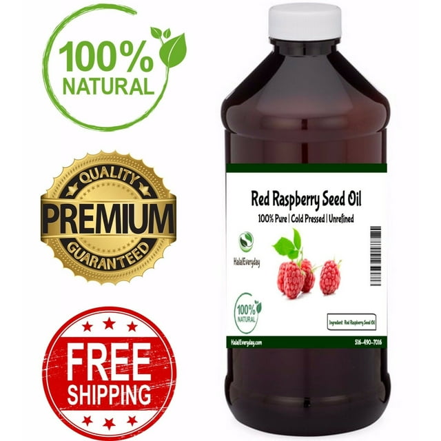 Raspberry Seed Oil 16oz (1lb)- 100% Pure & Natural Virgin Organic Unrefined Cold Pressed