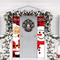 thumbnail image 6 of Nkmbld Christmas Door Curtain Couplet Three Piece Set for Winter Indoor Outside Front Door Banner Farmhouse Party Supplies, 6 of 8