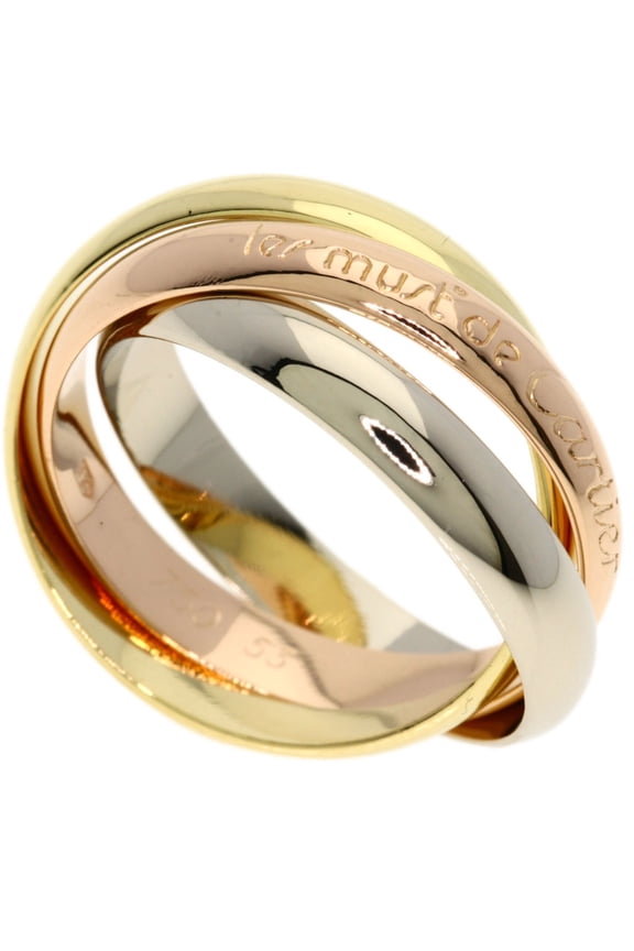 Pre-Owned Cartier Trinity #53 Ring - 18K Yellow Gold/18K Pink White Gold Women's CARTIER