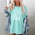 thumbnail image 2 of T Shirts For Women Womens Tops Printed Casual Pure Cotton Top With Round Neck And Short Sleeves, 2 of 6