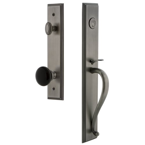 Grandeur 854551 Carre Solid Brass Rose Dummy Full Plate Full Plate 'S' Grip Handleset -
