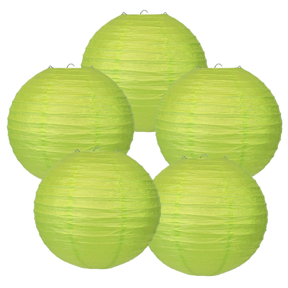 Just Artifacts 12Inch Light Green Paper Lanterns (Set of 5) Walmart