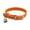 Orange, variant on Classic Genuine Leather Cat Collar with Bell & Safety Elastic Adjustable Kitten Collar Soft Lightweight Buckle Fastening(Purple,Size S)