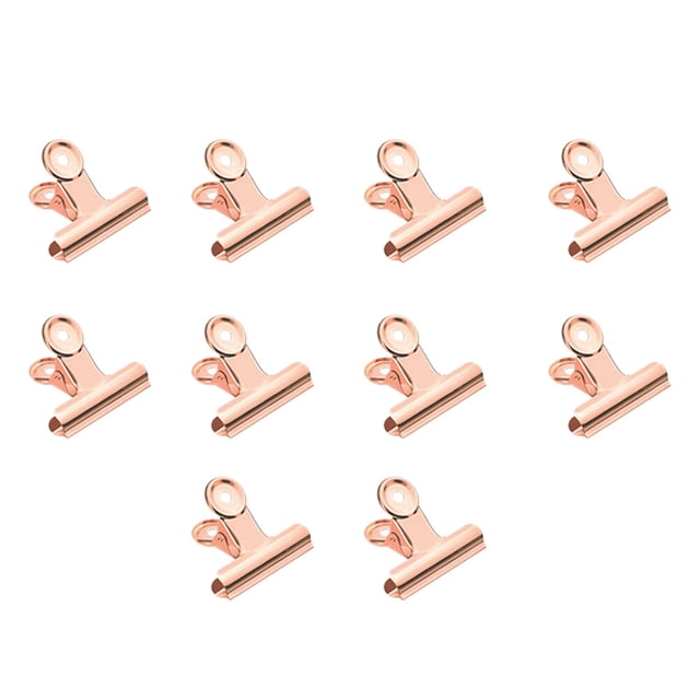 Miangastore 10Pcs Metal Grip Clips Stainless Steel Ticket Clips Stationery Bills Metal Clips