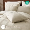 thumbnail image 5 of Regency Heights Queen Size Comforter Set – Beige Striped Woven Bed in a Bag, 9-Piece Bedding set with Sheets, Machine Washable for All Seasons, 5 of 9