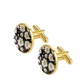 thumbnail image 2 of Daisy Elegant Shirt Cufflink Set Made of Stainless Steel for Formal Attire and Special Occasions, 2 of 6
