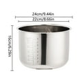 Qazu Rice Cooker inner Container Cookware Reusable Practical Cooking Pot Parts inner Pot Kitchen