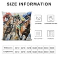 thumbnail image 6 of CMMY Throw Pillow Covers  Set of 2  Horse Racing Decoration for Bed Couch Sofa Home Decor White, 6 of 6
