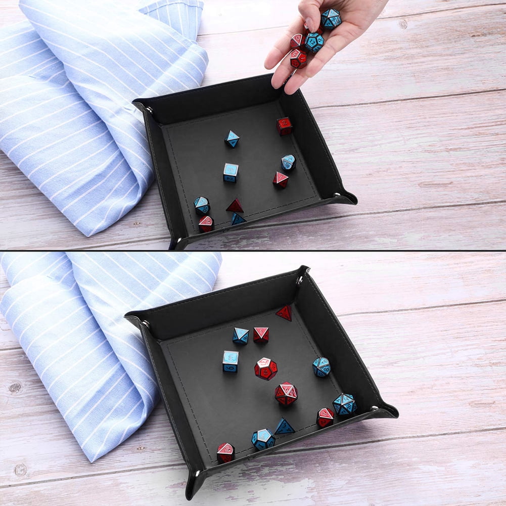 Square Innovative Storage Tray PU Collapsible Storage Box PU Tray 