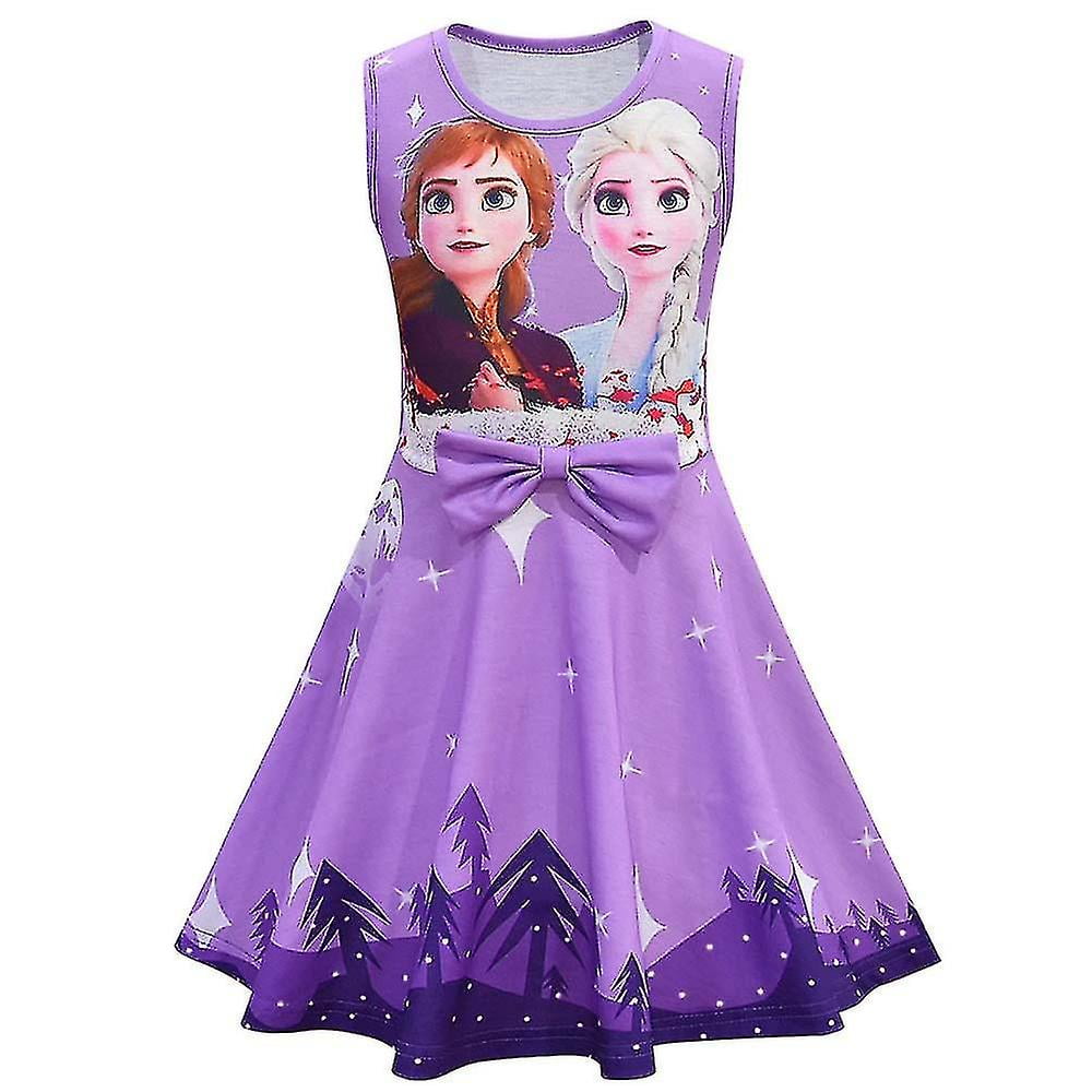 Frozen Elsa Anna Princess Party Sleeveless Dress Kids Girl Summer Casual Skater Dress A line Sundresssebneei Walmart
