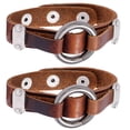 thumbnail image 1 of BRIGHTFUFU 2Set Men Bracelets Brown Circular Design for Festival Parties Zinc Alloy Made, 1 of 8