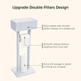 thumbnail image 5 of Hltsor 4-in-1 White Toilet Paper Holder Stand with Storage Shelf   Bamboo Free Standing Toilet Tissue Roll  Toilet Wipes Dispenser Organizer  Temporary Desktop for Bathroom (Patent ), 5 of 14
