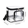 thumbnail image 2 of ARUTOOY Clear Lunch Bag for Work Transparent Lunch Box for Men and Women with Adjustable Shoulder Strap Front Zipper Pocket Plastic Lunch Bag, 2 of 4
