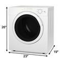 thumbnail image 2 of Gymax 27lbs Electric Tumble Dryer Compact Clothes Laundry Dryer Stainless Steel 3.0 Cu. Ft., 2 of 10
