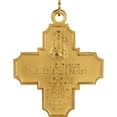 thumbnail image 3 of 14K Yellow Gold 30x29mm Four-Way Cross Medal, 3 of 3
