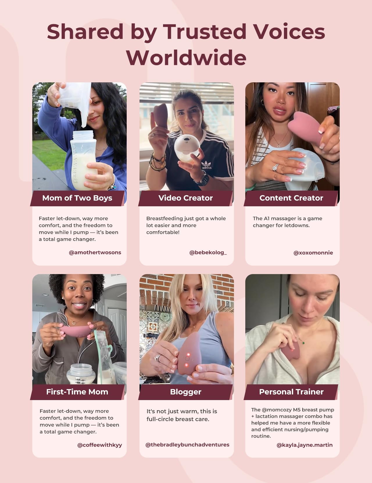 Momcozy M5 Breast Pump & A1 Lactation Massager Combo -Wearable Breast Pump with Double-Sealed Flange (3 Modes/9 Levels) + 2-in-1 Lactation Massager (Heat & Vibration) for Clogged Ducts & Milk Flow