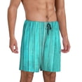 thumbnail image 2 of Fotbe Turquoise Wooden2 Pantalones Cortos de Pijama para Hombre, Ropa de Dormir, Pantalones de Pijama Cortos para Hombre-XX-Large, 2 of 6