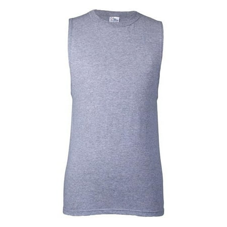 Extra Large Light Oxford - Cottonex C0122A038XLG Sleeveless Muscle Tee Shirt for Adult, Athletic Oxford - Extra Large