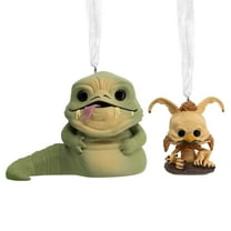 Hallmark Christmas Ornaments (Star Wars: Return of the Jedi Jabba the Hutt & Salacious B. Crumb Funko POP!), Set of 2