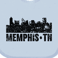 thumbnail image 4 of Inktastic Memphis City Skyline with Grunge Boys or Girls Baby Bib, 4 of 4