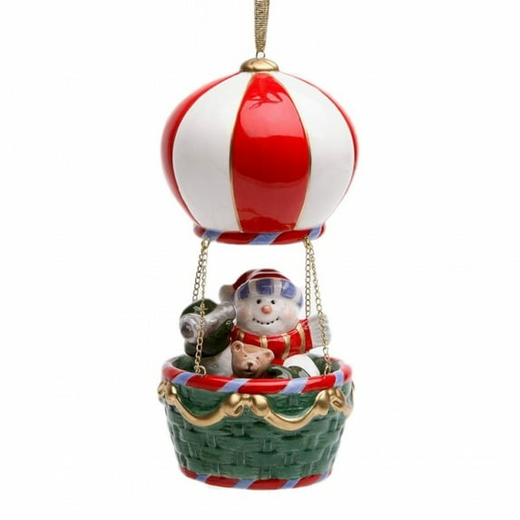 Snowman With Hot Air Balloon ( Led )