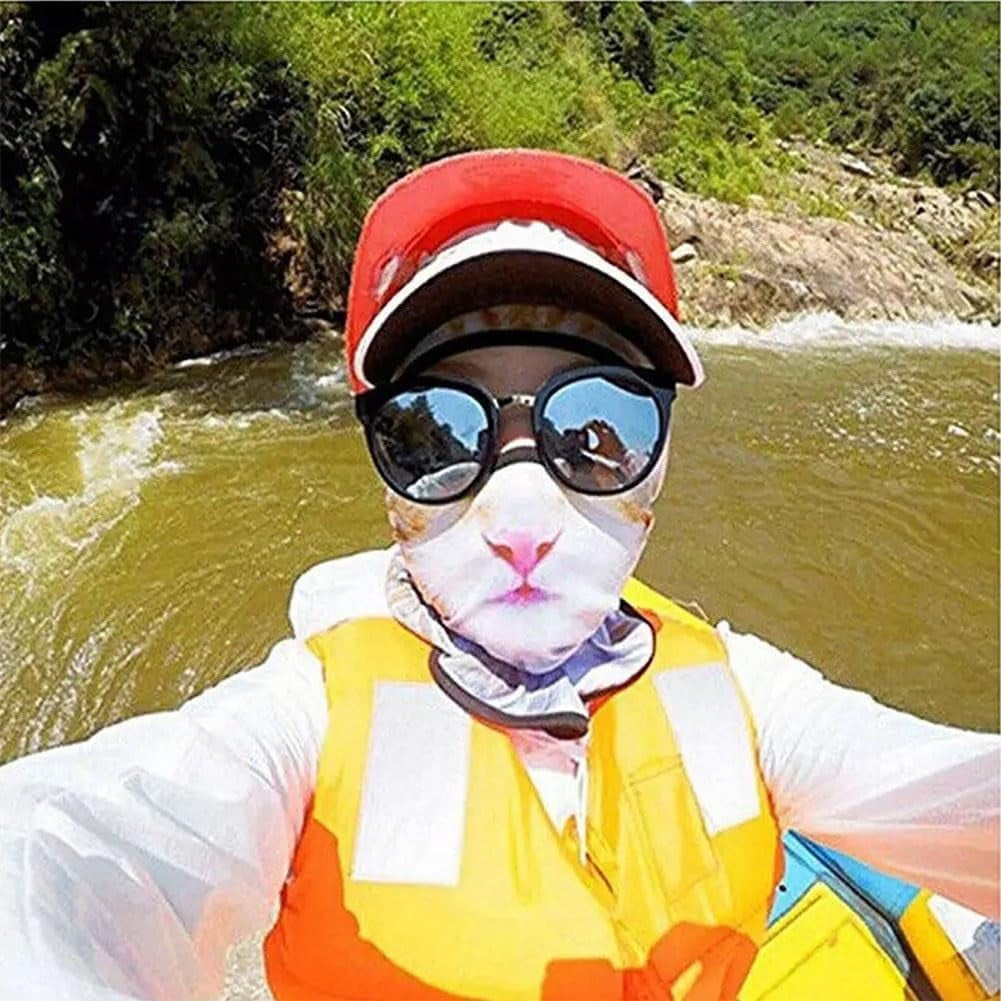 3D Cat Ski Balaclava Sheisty Face Mask with Ears,Cute Full Face Hood Mask Animal Ski Mask for Riding Sports Outdoor(Style F)