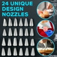 thumbnail image 4 of Cake Decorating Kit (65 Pcs), Baking Supplies Set W/ Rotating Turntable & 24 Unique Design Icing Tips, Piping Bags & More by EcoEarth, 4 of 9