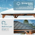 thumbnail image 3 of Modern Shade Tranquil Grove 12'x16’Hardtop Gazebo,Cedar Framed Pavilion with Galvanized Steel Roof,Permanent Patio Metal Gazebo for Outdoor Brown, 3 of 8
