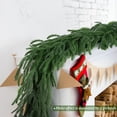 thumbnail image 3 of Pakyozj6FT Norfolk Pine Garland Artificial, Realistic Christmas Greenery for Mantle Table Wall, Real Touch Winter Pine Garland for Christmas Indoor Outdoor Decor 40 Branches, 3 of 6