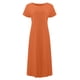 thumbnail image 4 of Vestido largo de manga corta, cómodo y holgado, de color liso, para mujer, para el verano - Poliéster ligero - Largo midi, para el día a día y los viajes, 4 of 6